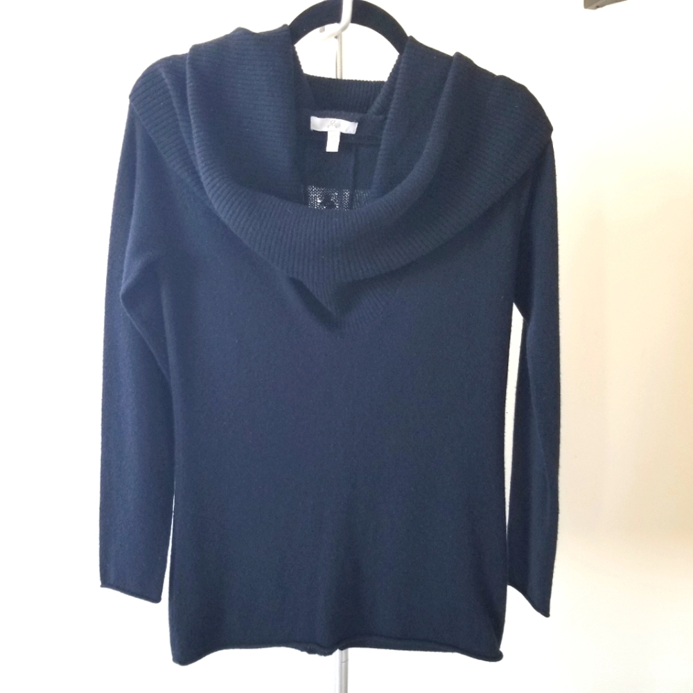 Joie Black Wool/Cashmere Cowl Neck Sweater XS